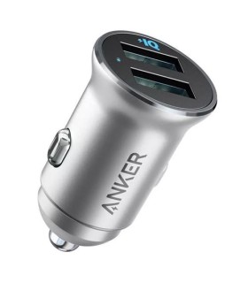 شارژر فندکی انکر مدل PowerDrive 2 Alloy A2727-رنگ نقره‌ای