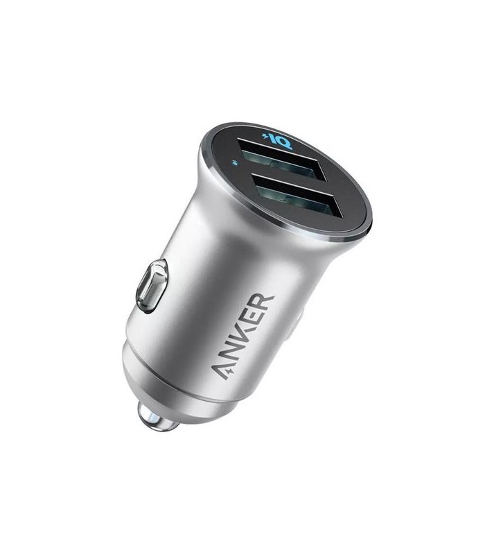 شارژر فندکی انکر مدل PowerDrive 2 Alloy A2727-رنگ نقره‌ای