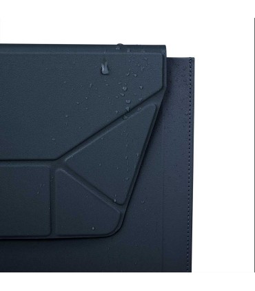 کیف چرمی مک بوک ۱۳/۱۴ اینچی یونیک مدل UNIQ Oslo 2 in 1 Laptop Sleeve-سورمه‌ای-OSLO(14)