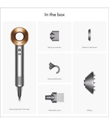 سشوار دایسون مدل Dyson Supersonic HD07-Nickel/Copper (نقره‌ای/مسی)