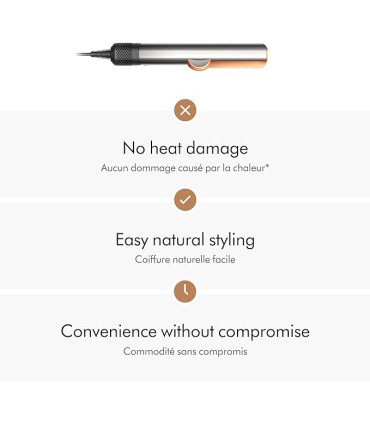 سشوار و صاف‌کننده مو دایسون مدل Dyson Airstrait HT01-Nickel/Copper (نقره‌ای/مسی)