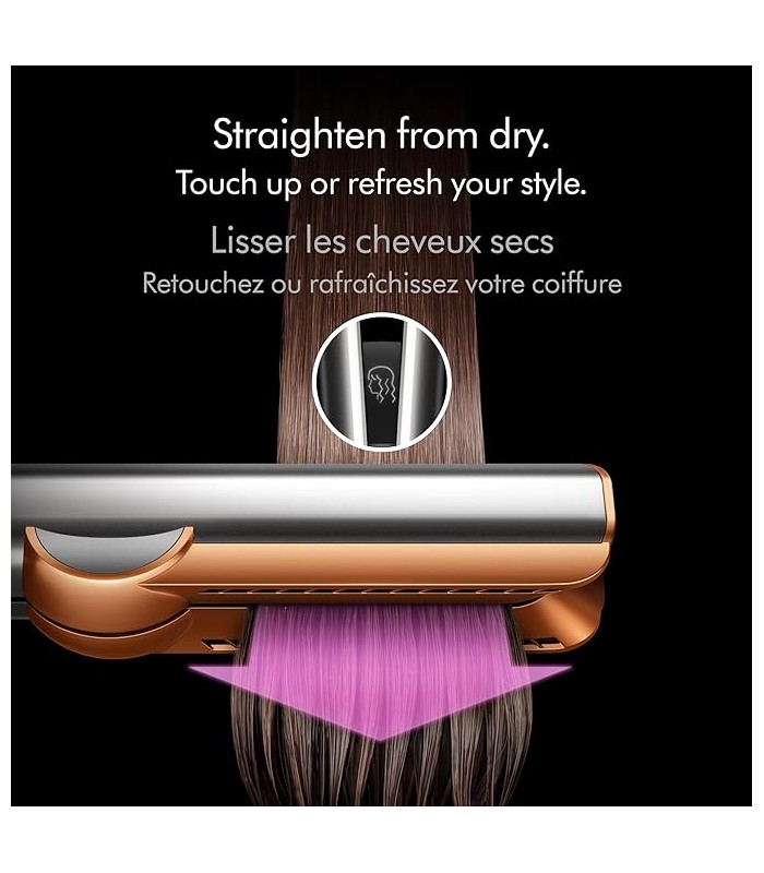 سشوار و صاف‌کننده مو دایسون مدل Dyson Airstrait HT01-Nickel/Copper (نقره‌ای/مسی)