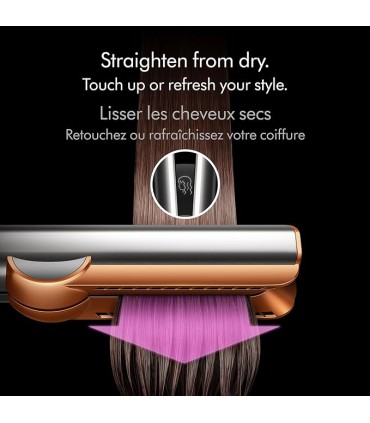 سشوار و صاف‌کننده مو دایسون مدل Dyson Airstrait HT01-Nickel/Copper (نقره‌ای/مسی)