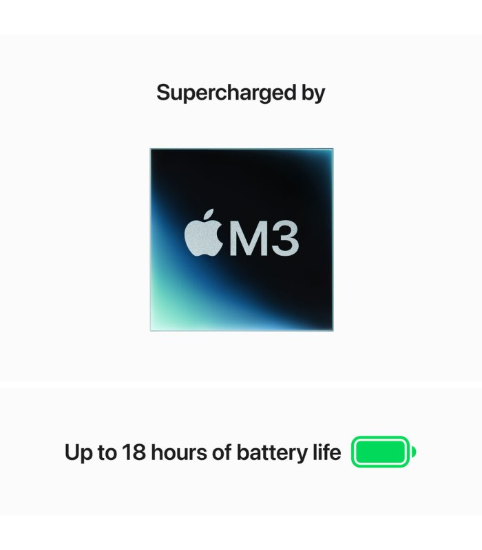 مک‌بوک ۱۵ اینچی اپل مدل MacBook Air M3 MRYM3 رنگ خاکستری