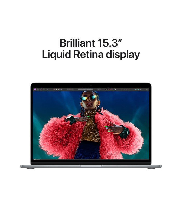 مک‌بوک ۱۵ اینچی اپل مدل MacBook Air M3 MRYM3 رنگ خاکستری