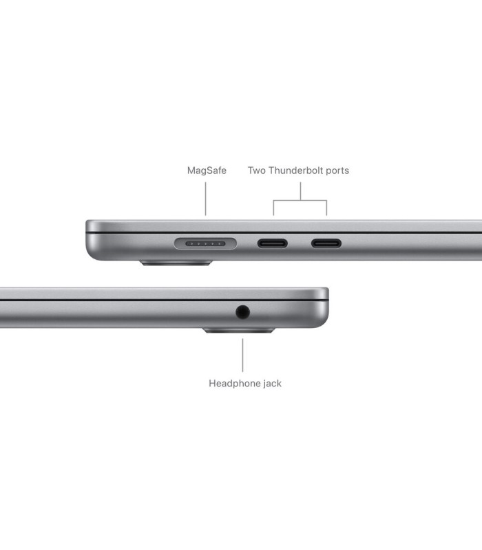 مک‌بوک ۱۵ اینچی اپل مدل MacBook Air M3 MRYM3 رنگ خاکستری