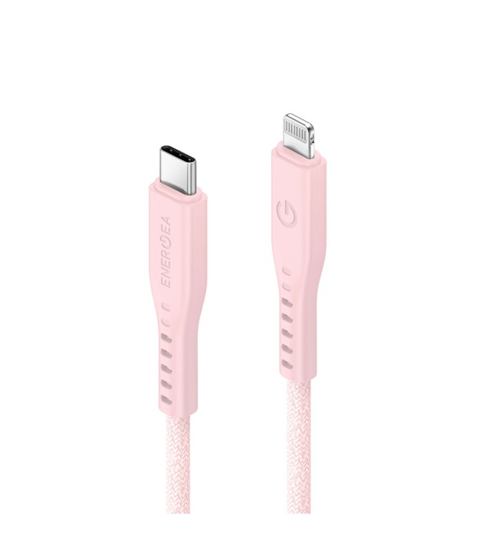 کابل شارژ ۱.۵ متری USB-C به لایتنینگ Energea مدل Flow-صورتی