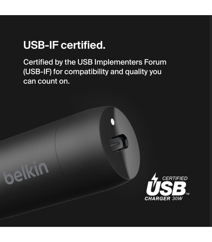 شارژر فندکی بلکین مدل Belkin Boost↑Charge™ USB-C Car Charger 30W