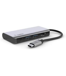 هاب شارژر ۴ در ۱ بلکین مدل Belkin Connect USB-C 4-in-1 Multiport Adapter