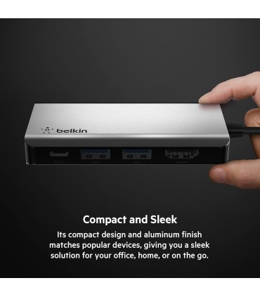 هاب شارژر ۴ در ۱ بلکین مدل Belkin Connect USB-C 4-in-1 Multiport Adapter