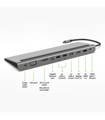 استند هاب‌ دار ۱۱ در ۱ بلکین مدل Belkin Connect USB-C 11-in-1 Multiport Dock