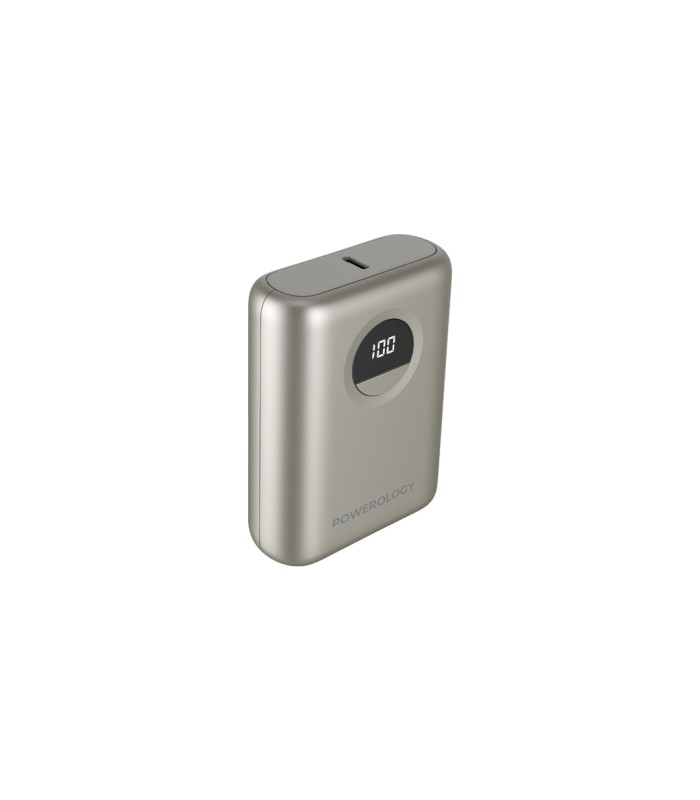 پاوربانک ۱۰۰۰۰ پاورولوژی مدل Powerology Ultra-Compact PD Power Bank-20W-تیتانیوم