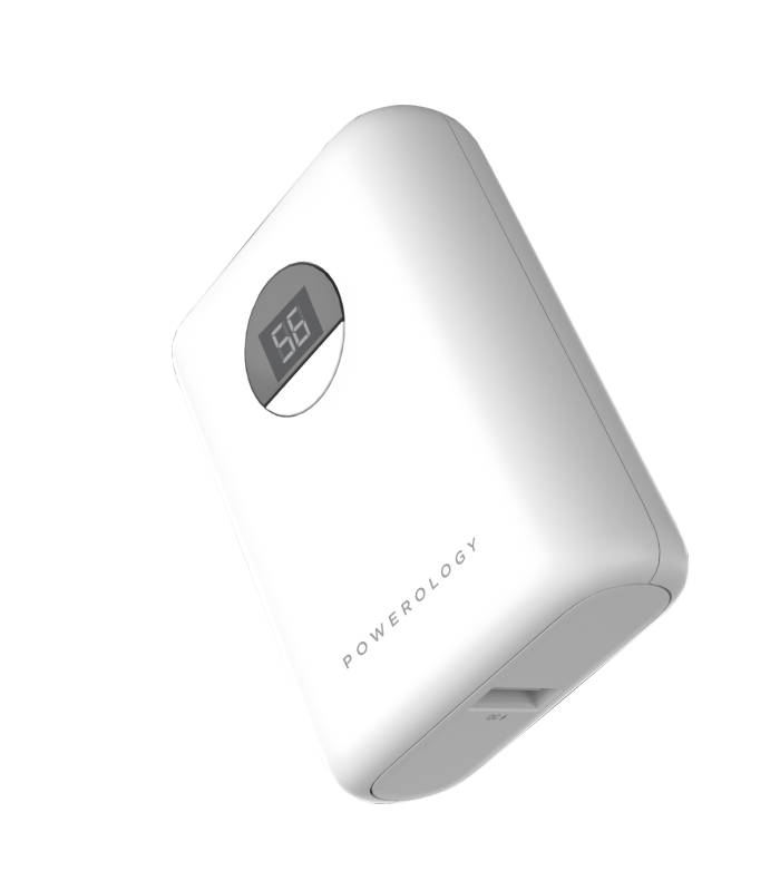 پاوربانک ۱۰۰۰۰ پاورولوژی مدل Powerology Ultra-Compact PD Power Bank-20W-سفید