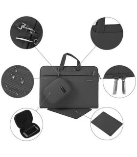 کیف شانه‌آویز لپتاپ ۱۳.۳ اینچی گیرمکس مدل Gearmax Campus Slim Case-مشکی