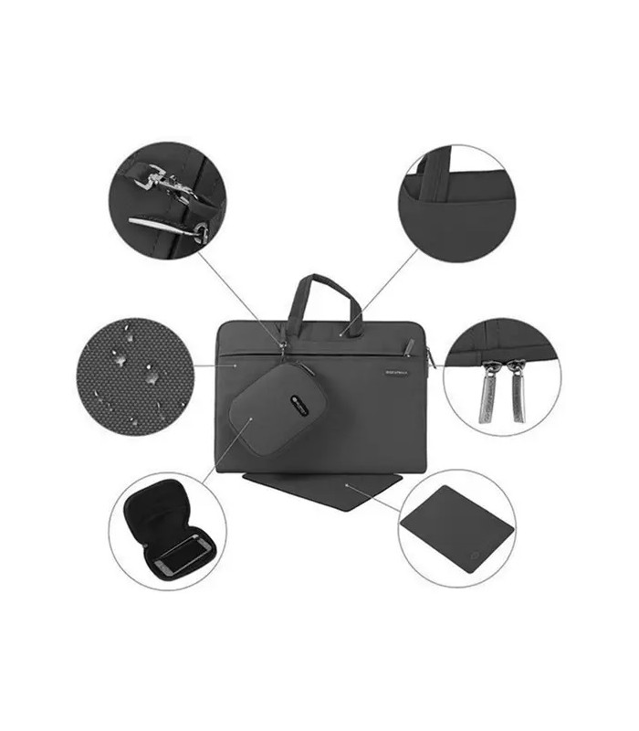 کیف شانه‌آویز لپتاپ ۱۳.۳ اینچی گیرمکس مدل Gearmax Campus Slim Case-مشکی