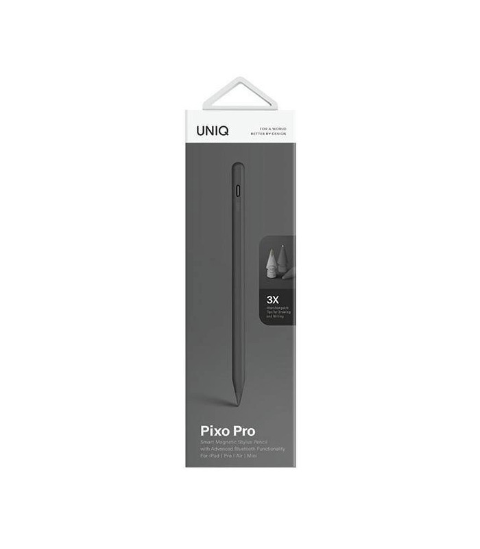قلم هوشمند یونیک مدل Pixo Pro UNIQ مخصوص آیپد رنگ خاکستری تیره