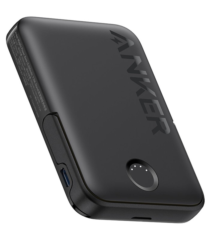 پاوربانک ۵ هزار مگ سیف انکر مدل Anker Magnetic and Slim with Foldable Stand (322 MagGo)-A1618-مشکی