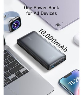 پاوربانک ۱۰۰۰۰ انکر مدل Anker Ultra-Fast Charging PowerBank (PowerCore 25W)-A1249H21-نقره‌ای