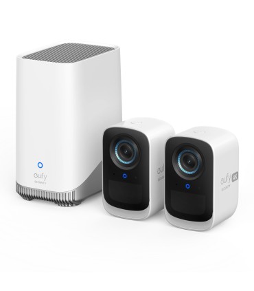 کیت دوتایی دوربین مداربسته هوشمند یوفی مدل Eufy Security S300 eufyCam 3C (۲ دوربین و یک مرکز‌ذخیره‌سازی )