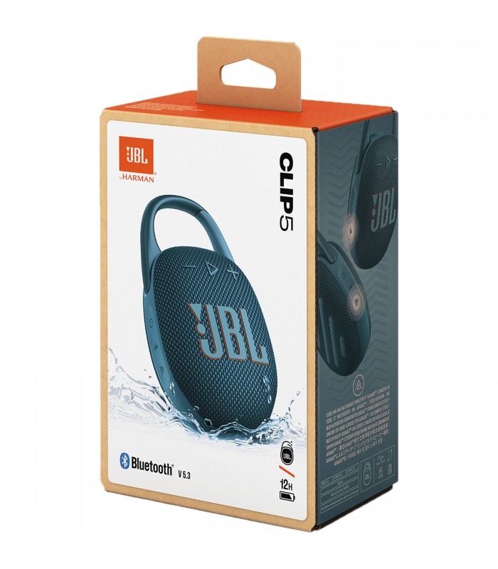 اسپیکر بلوتوثی جی‌بی‌ال مدل JBL Clip 5 (رنگ آبی)