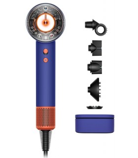 سشوار هوشمند دایسون مدل Dyson Supersonic Nural hair dryer Vinca blue-Topaz (آبی/نارنجی)