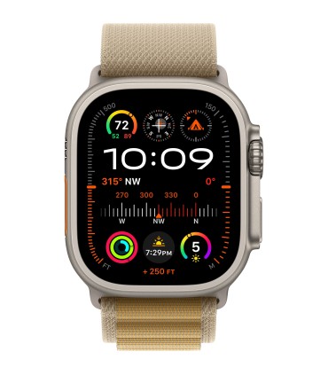 اپل واچ الترا ۲ رنگ تیتانیوم با بند آلپاین لوپ رنگ قهوه‌ای - سایز ۴۹ میلی‌متر