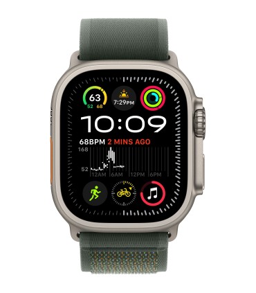 اپل واچ الترا ۲ رنگ تیتانیوم با بند تریل لوپ رنگ سبز - سایز ۴۹ میلی‌متر