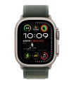 اپل واچ الترا ۲ رنگ تیتانیوم با بند تریل لوپ رنگ سبز - سایز ۴۹ میلی‌متر