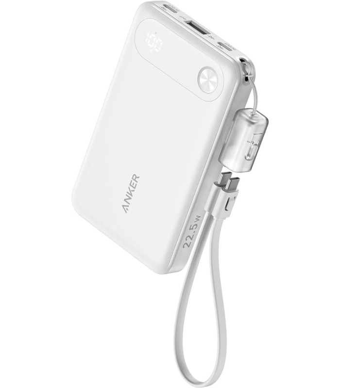 پاوربانک ۱۰۰۰۰ انکر مدل Anker Power Bank (10K, 22.5W) A1257 | رنگ سفید