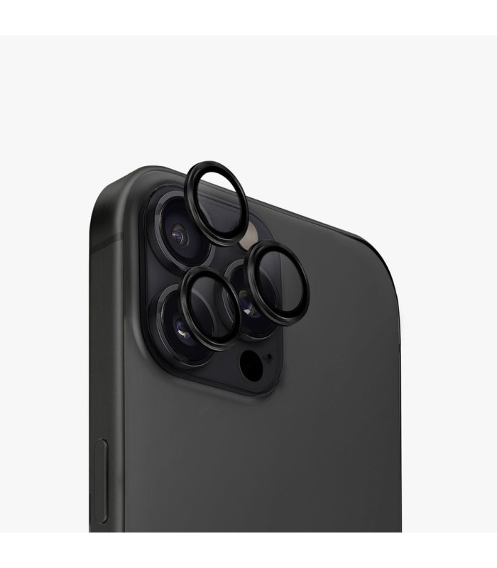 محافظ لنز دوربین یونیک مدل UNIQ Optix AluGuard مناسب iPhone 16 Pro/Pro Max-مشکی