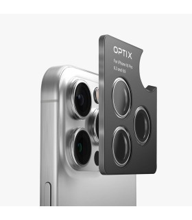 محافظ لنز دوربین یونیک مدل UNIQ Optix AluGuard مناسب iPhone 16 Pro/Pro Max-مشکی