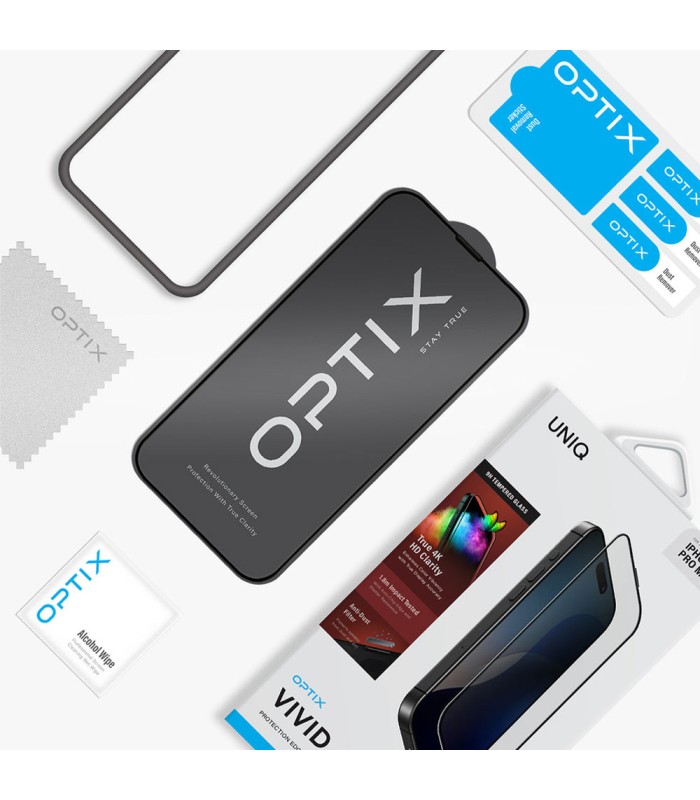 گلس شفاف UNIQ مدل Optix Vivid Glass مناسب برای گوشی آیفون ۱۶ پرومکس/۱۷ پرومکس