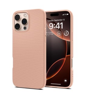 قاب آیفون اسپیگن مدل Spigen Liquid Air مناسب برای آیفون ۱۶ پرومکس | رنگ رز تیتانیوم