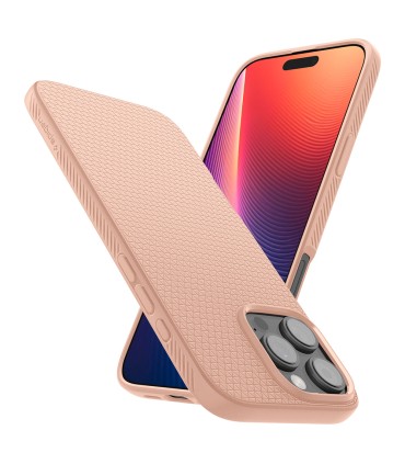 قاب آیفون اسپیگن مدل Spigen Liquid Air مناسب برای آیفون ۱۶ پرومکس | رنگ رز تیتانیوم