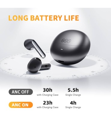 هدفون بی‌سیم توگوشی کیو‌ سی‌ وای مدل QCY AilyBuds Pro | رنگ مشکی