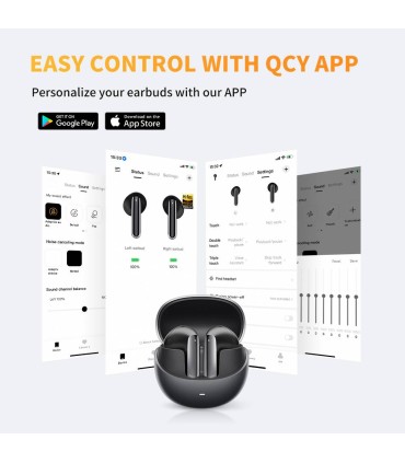 هدفون بی‌سیم توگوشی کیو‌ سی‌ وای مدل QCY AilyBuds Pro | رنگ مشکی