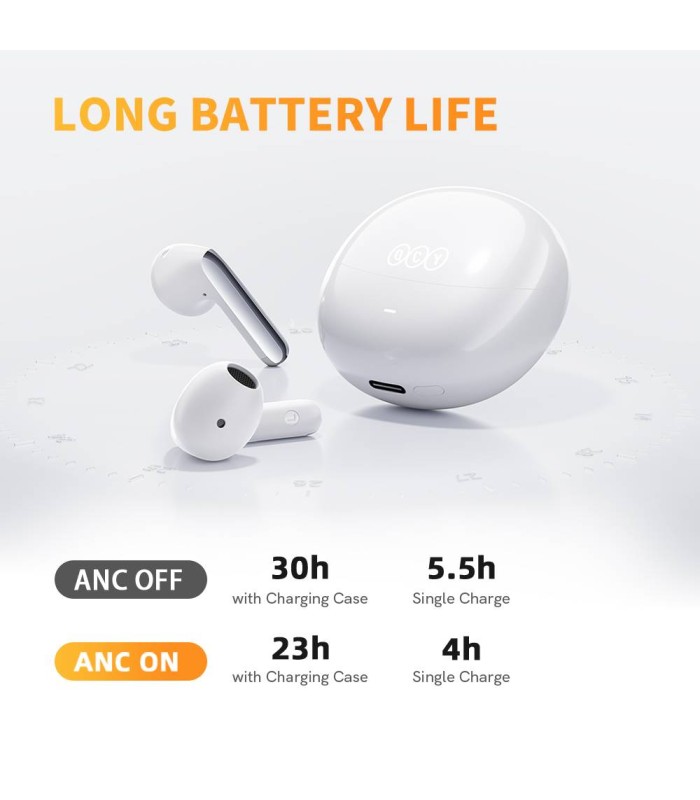 هدفون بی‌سیم توگوشی کیو‌ سی‌ وای مدل QCY AilyBuds Pro | رنگ سفید