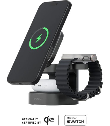 شارژر وایرلس انرژیا MagCube Qi2 Certified 3-in-1