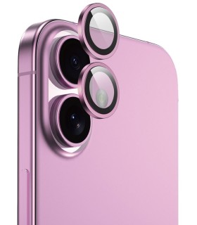 محافظ لنز دوربین گرین مدل Green Lion HD Plus مناسب برای آیفون ۱۶ و ۱۶ پلاس | رنگ صورتی