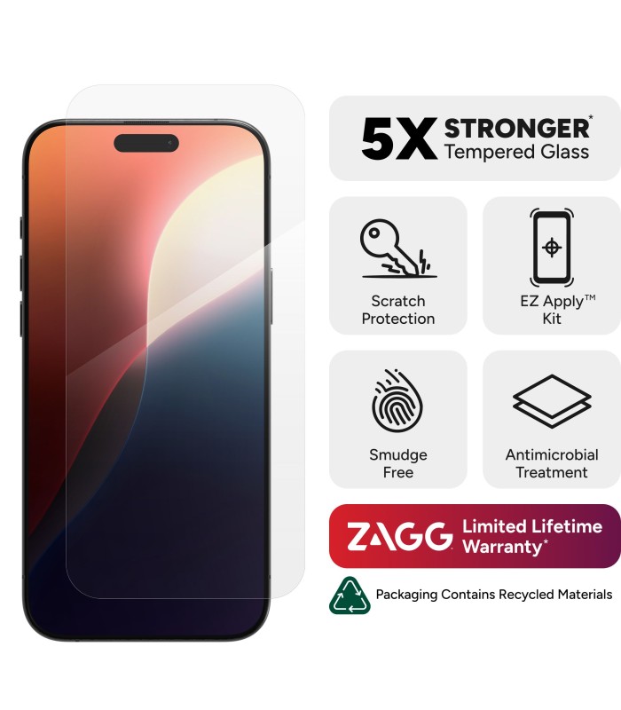 محافظ صفحه‌ نمایش زگ مدل ZAGG Glass Plus مناسب برای آیفون ۱۶ پرومکس/۱۷ پرومکس