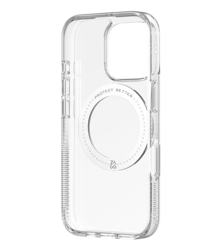 قاب آیفون زگ به همراه حلقه ۳۶۰ مدل ZAGG Clear Snap 360 Ring  مناسب برای آیفون ۱۶ پرومکس