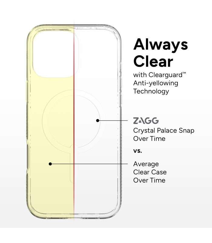 قاب مگ‌سیف آیفون زگ مدل ZAGG Clear Snap Case مناسب برای آیفون ۱۶ پرومکس