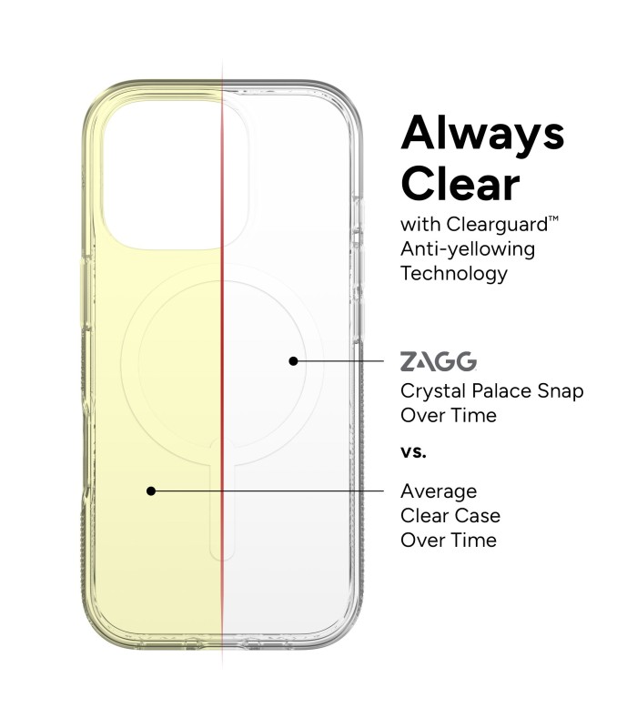 قاب مگ‌سیف آیفون زگ مدل ZAGG Clear Snap Case مناسب برای آیفون ۱۶ پرو
