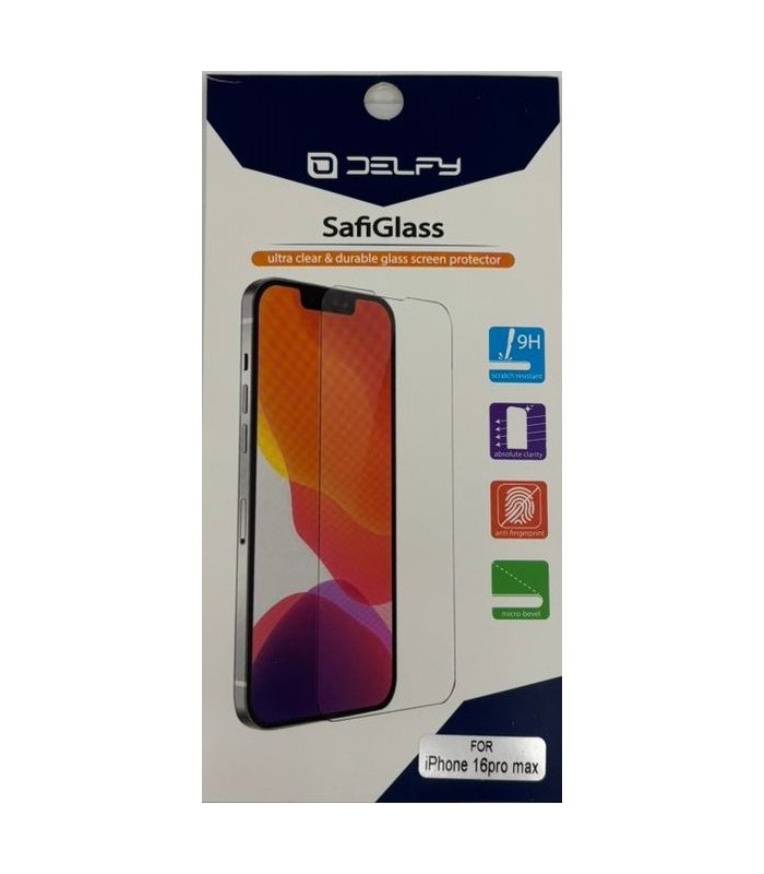 محافظ صفحه‌ نمایش دلفی مدل DELFY SafiGlass مناسب برای آیفون ۱۶ پرومکس/۱۷ پرومکس