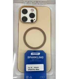 قاب آیفون مگ‌سیف ایکس لول مدل X-Level Magnet Sparkling مناسب برای آیفون ۱۶ پرومکس | رنگ مسی