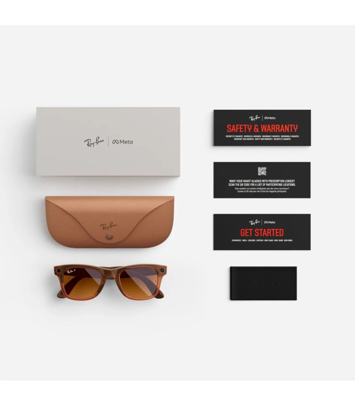 عینک هوشمند ری بن متا مدل Ray-Ban Meta Wayfarer | رنگ کاراملی