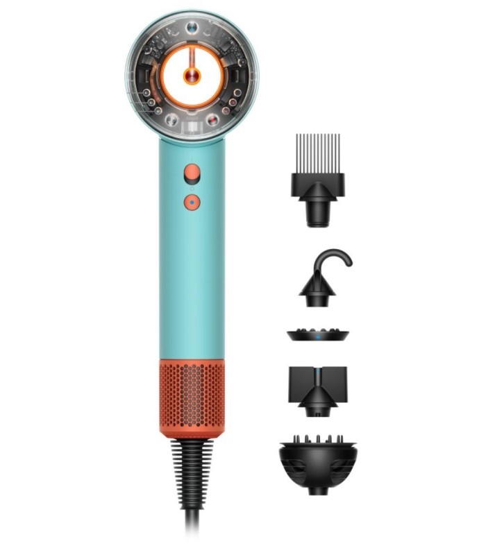 سشوار هوشمند دایسون مدل Dyson Supersonic Nural HD16 Ceramic Patina/Topaz (سرامیک فیروزه‌ای/نارنجی)