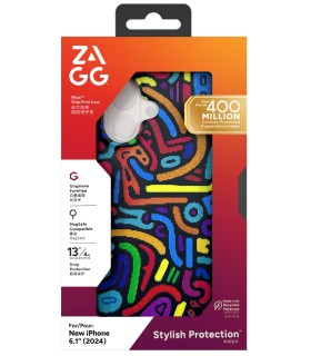 قاب مگ‌سیف آیفون زگ مدل ZAGG milan Snap Print Case مناسب برای آیفون ۱۶