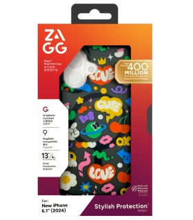 قاب مگ‌سیف آیفون زگ مدل ZAGG milan Snap Print 2 Case مناسب برای آیفون ۱۶