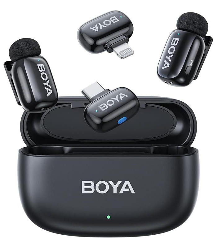 میکروفون بی‌سیم بویا پک کمبو مدل Boya Mini 12 Combo | رنگ مشکی